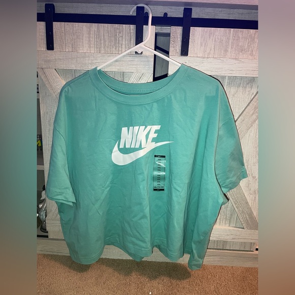 nike women's essential futura crop top washed teal XXL - Picture 2 of 3